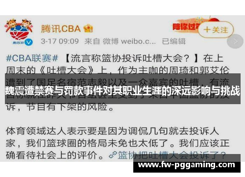 魏震遭禁赛与罚款事件对其职业生涯的深远影响与挑战 魏震遭禁赛与罚款事件对其职业生涯的深远影响与挑战